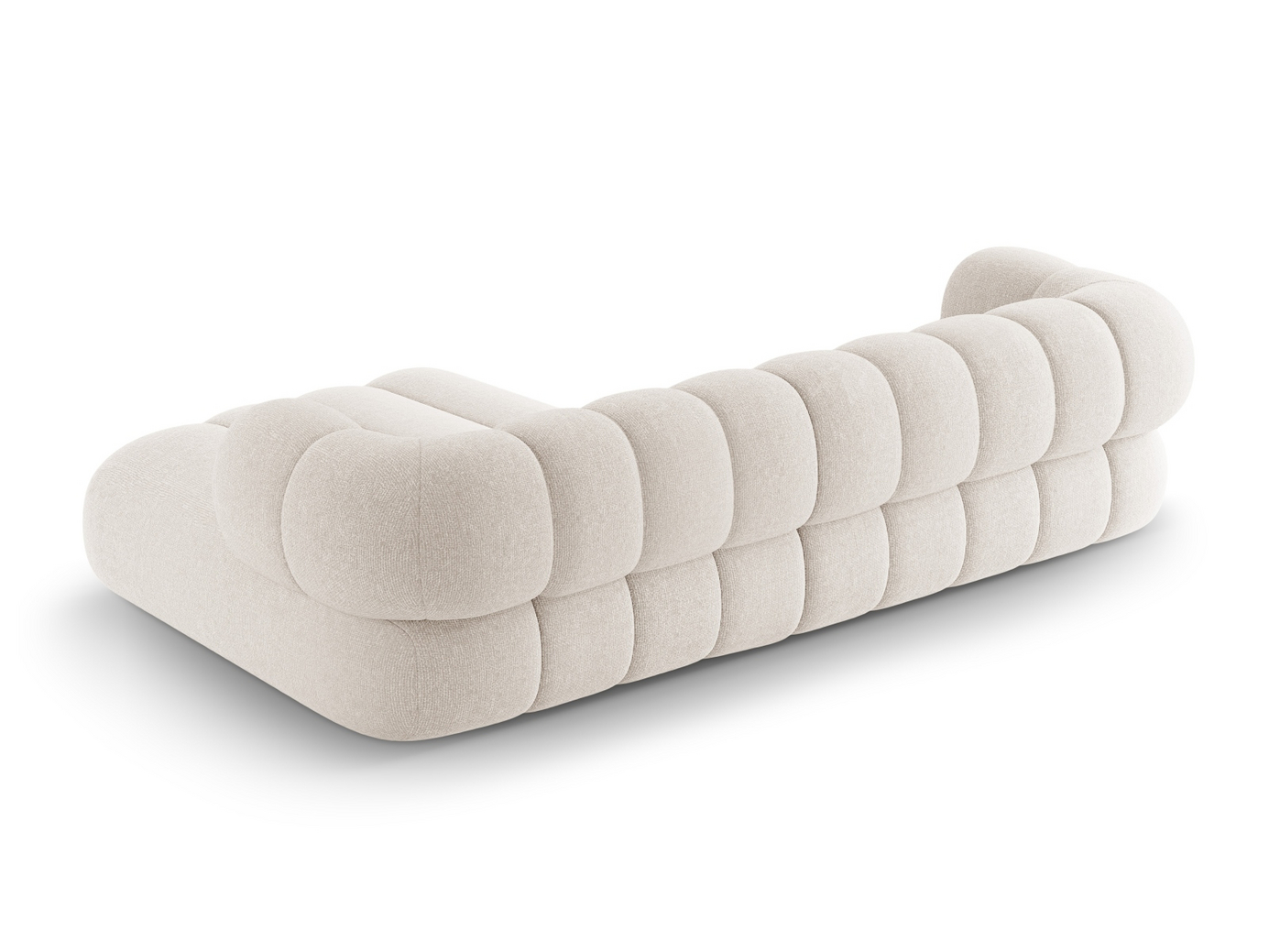 Cosmopolitan Design højrevendt hjørnesofa, "Koge", 5-personers, 270 × 165 × 70 cm, Eden 10, sorte plastben