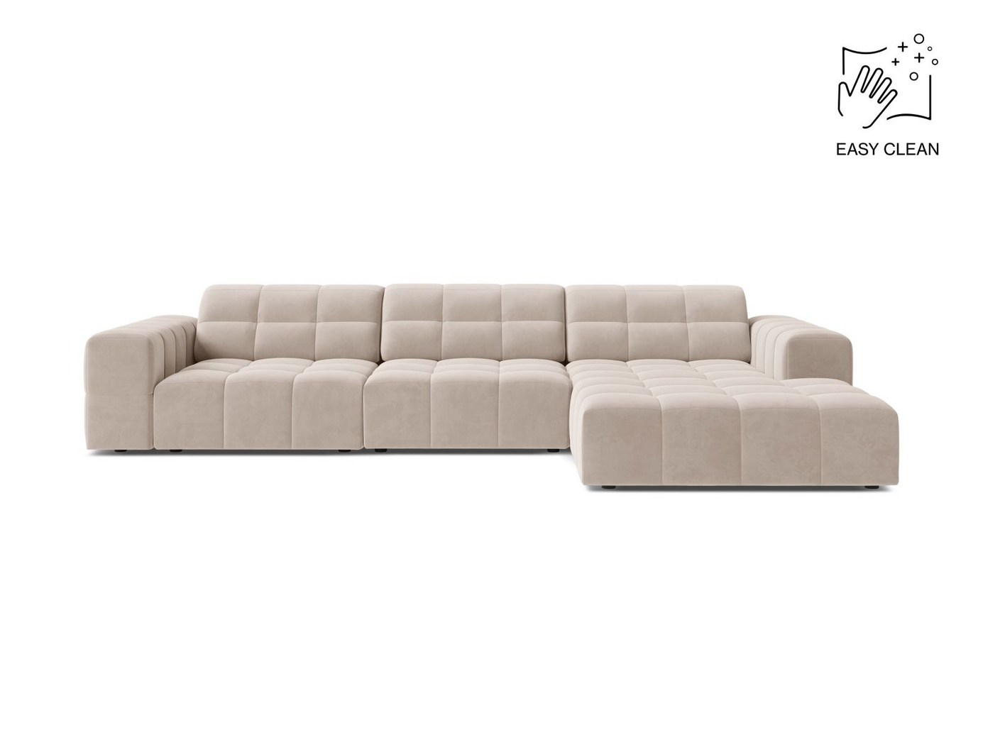 Cosmopolitan Design højrevendt velourhjørnesofa, 