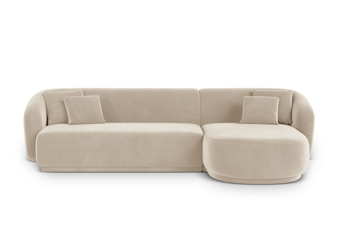 Cosmopolitan Design højrevendt velourhjørnesofa, 