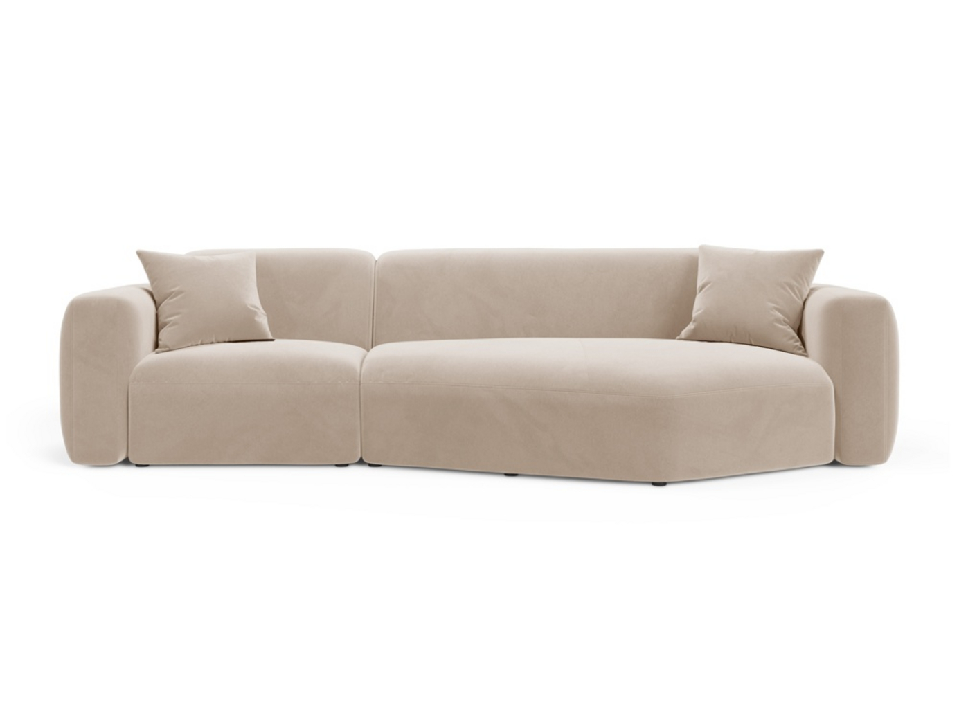 Cosmopolitan Design højrevendt velourmodulhjørnesofa, 