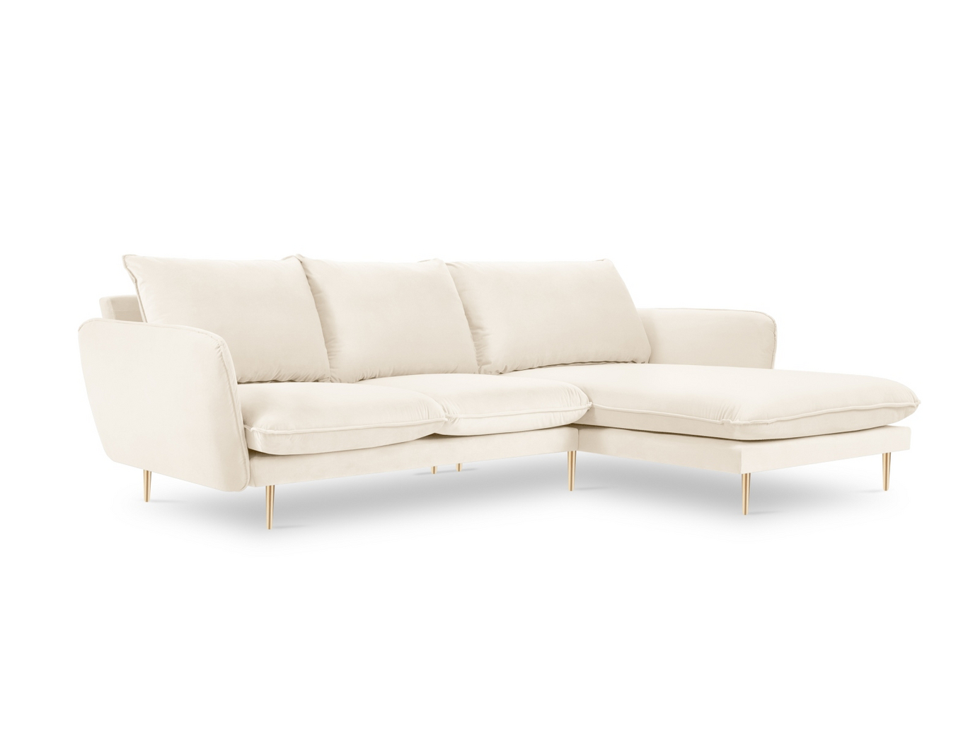Cosmopolitan Design højrevendt velourhjørnesofa, 