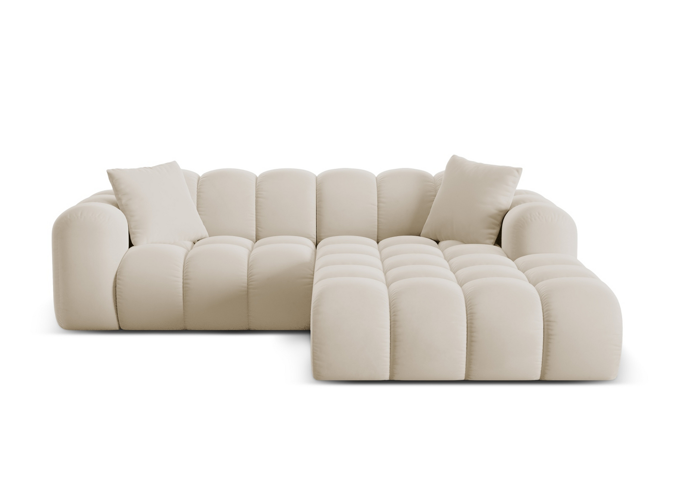 Cosmopolitan Design højrevendt velourhjørnesofa, 