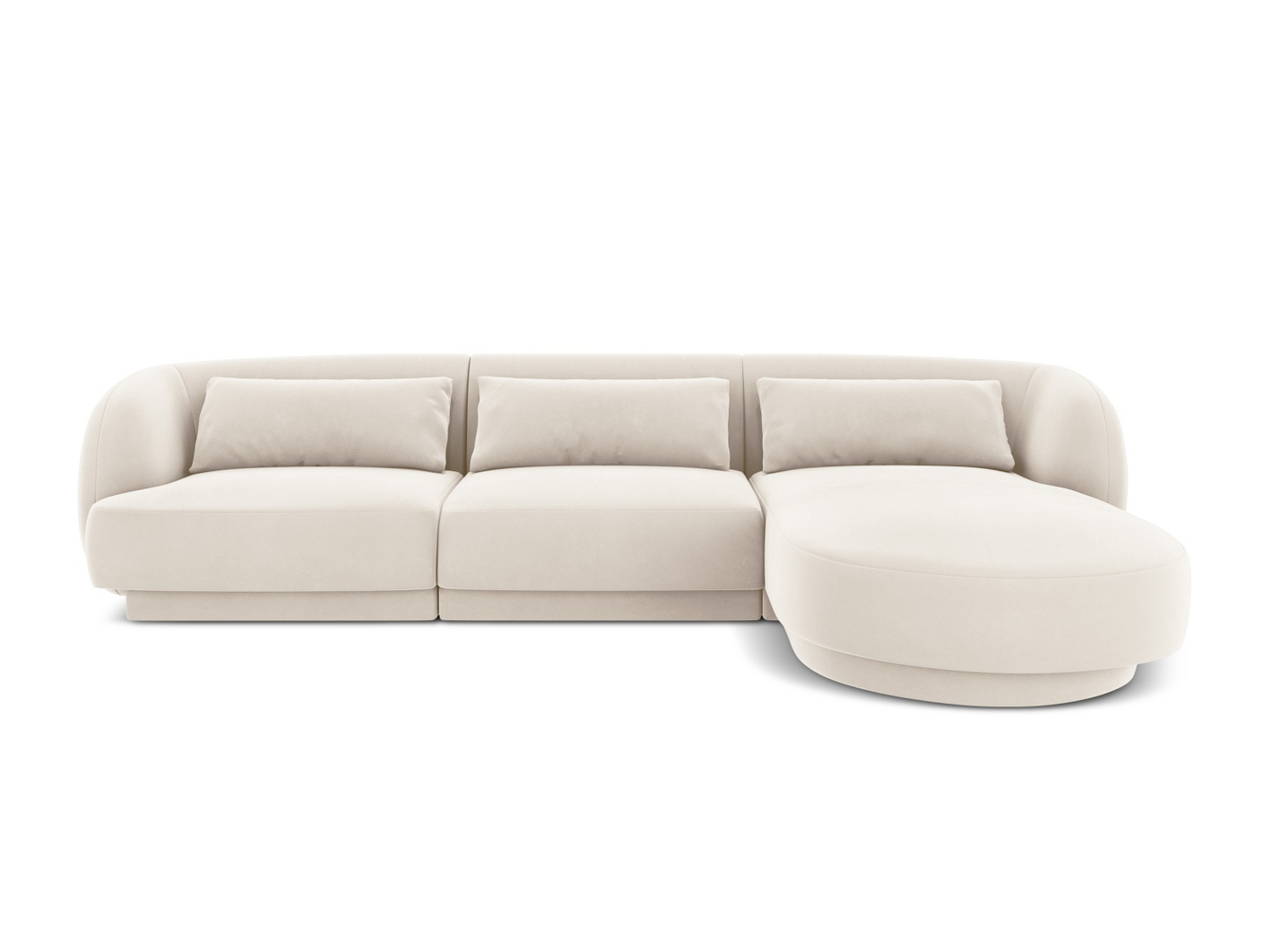 Cosmopolitan Design højrevendt velourhjørnesofa, 