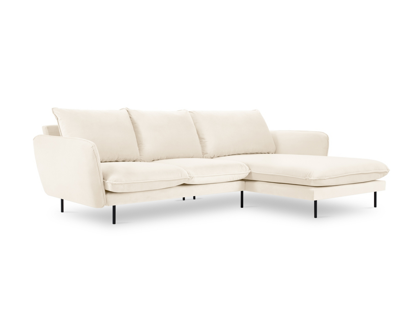 Cosmopolitan Design højrevendt velourhjørnesofa, 