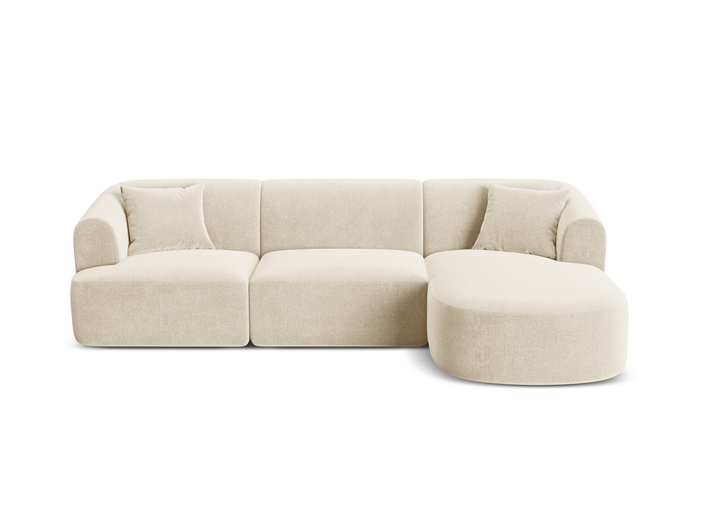 Cosmopolitan Design højrevendt velourmodulhjørnesofa, 