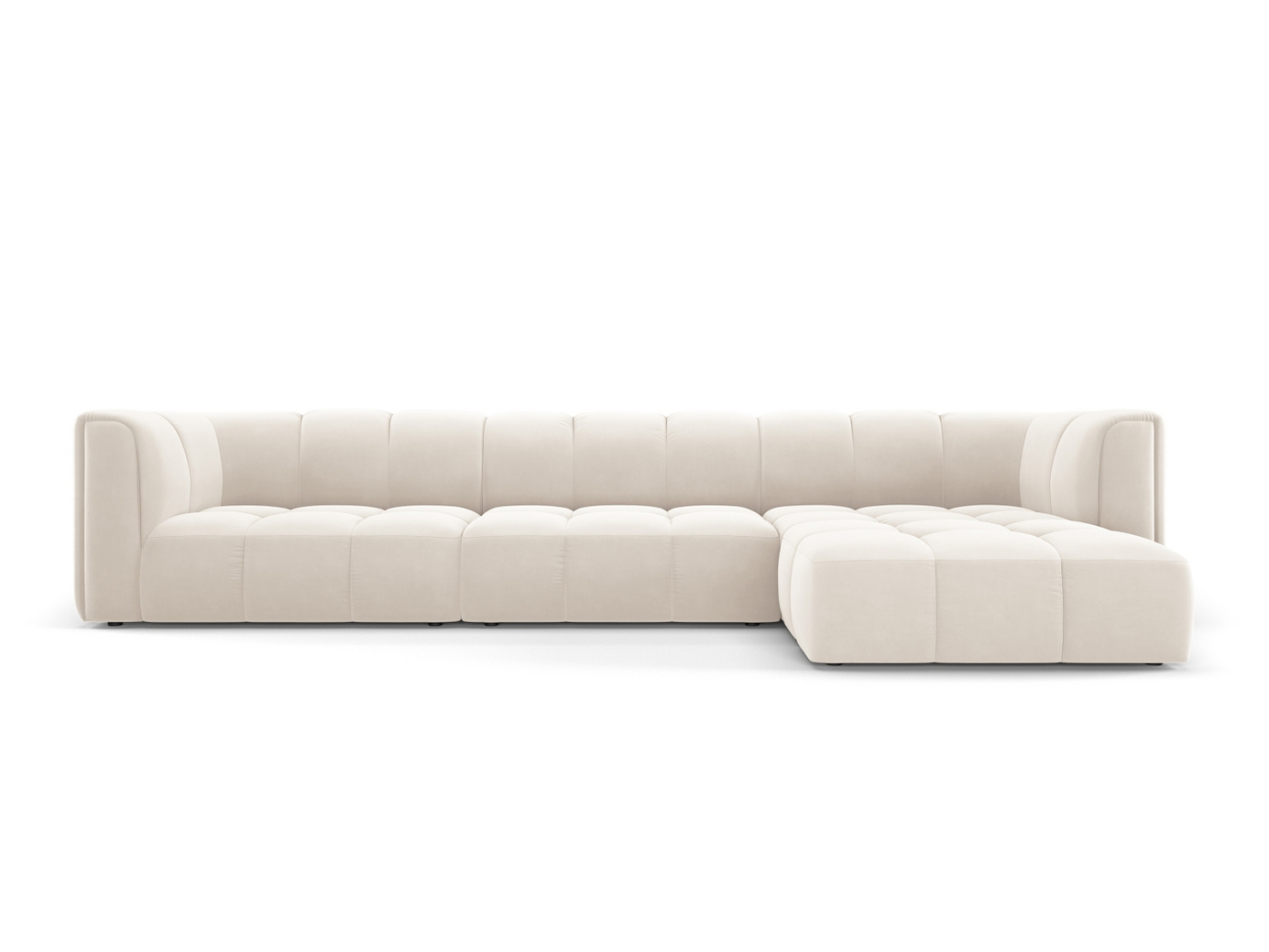 Cosmopolitan Design højrevendt velourmodulhjørnesofa, 