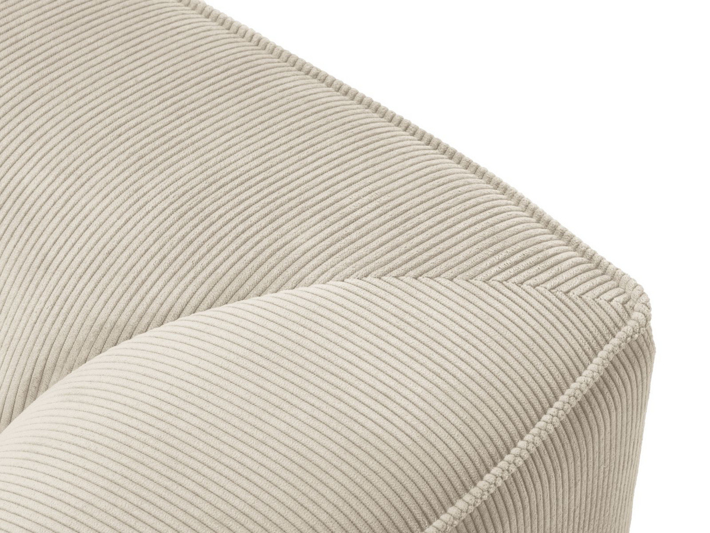 Cosmopolitan Design højrevendt modulhjørnesofa, "Siena", 4-personers, 273 × 180 × 69 cm, Scala, sorte plastben, Variant RC_M_100