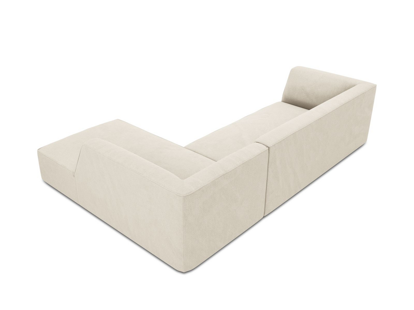 Cosmopolitan Design højrevendt modulhjørnesofa, "Siena", 4-personers, 273 × 180 × 69 cm, Scala, sorte plastben, Variant RC_M_100