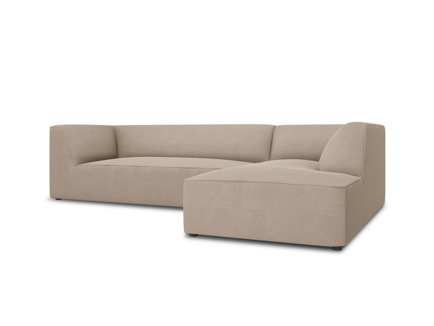 Cosmopolitan Design højrevendt modulhjørnesofa, "Siena", 4-personers, 273 × 180 × 69 cm, Ottawa, sorte plastben, Variant RC_M_137