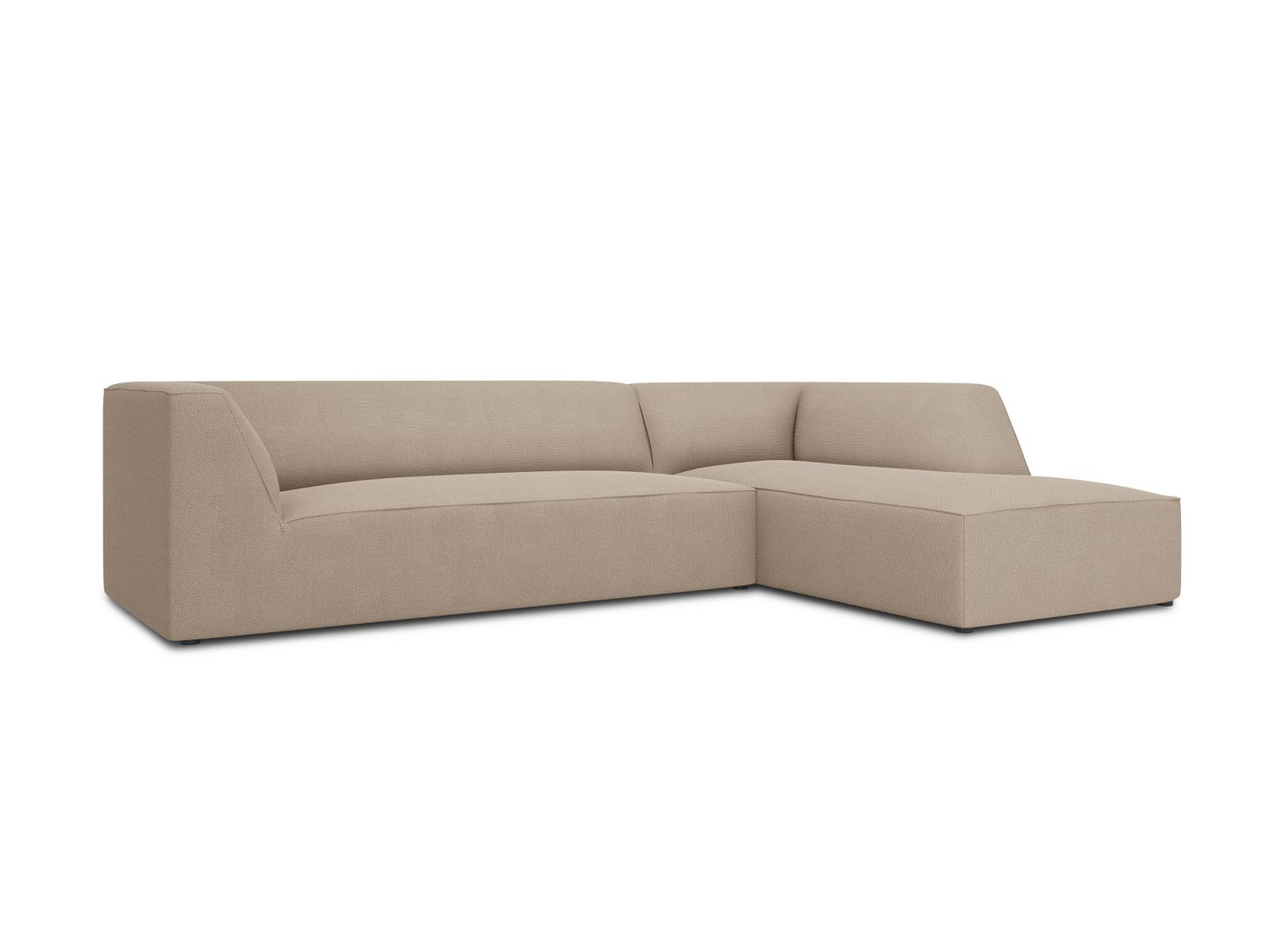 Cosmopolitan Design højrevendt modulhjørnesofa, "Siena", 4-personers, 273 × 180 × 69 cm, Ottawa, sorte plastben, Variant RC_M_137
