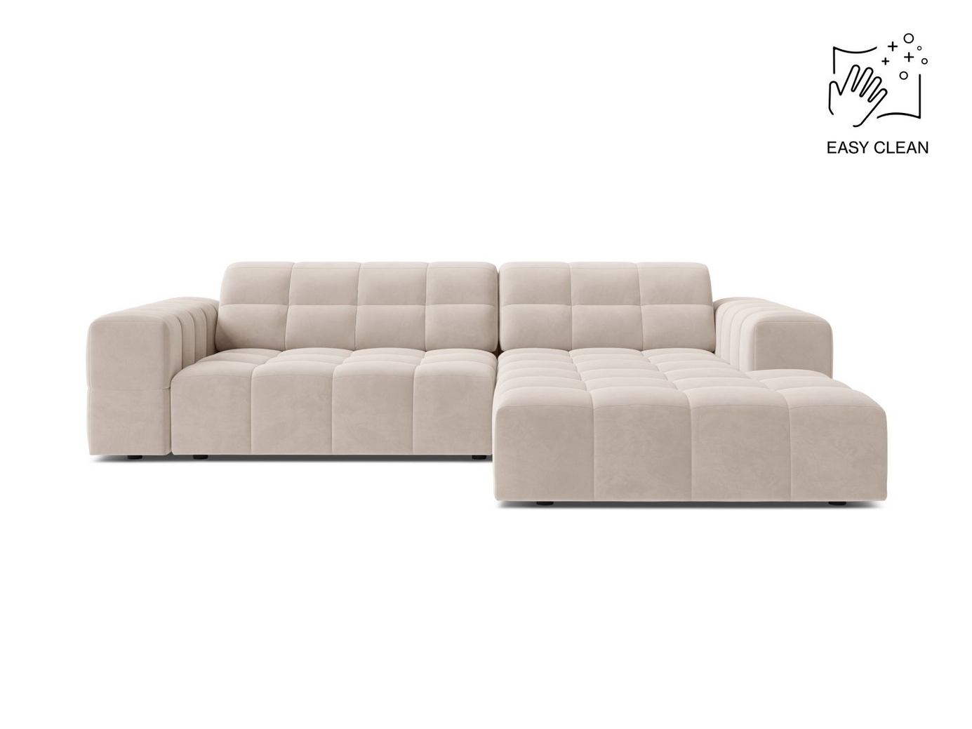 Cosmopolitan Design højrevendt velourhjørnesofa, 