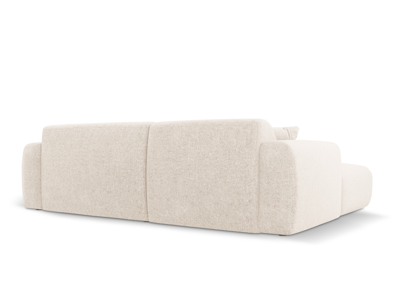 Cosmopolitan Design højrevendt hjørnesofa, "Nolio", 4-personers, 235 × 170 × 72 cm, Haga, sorte plastben