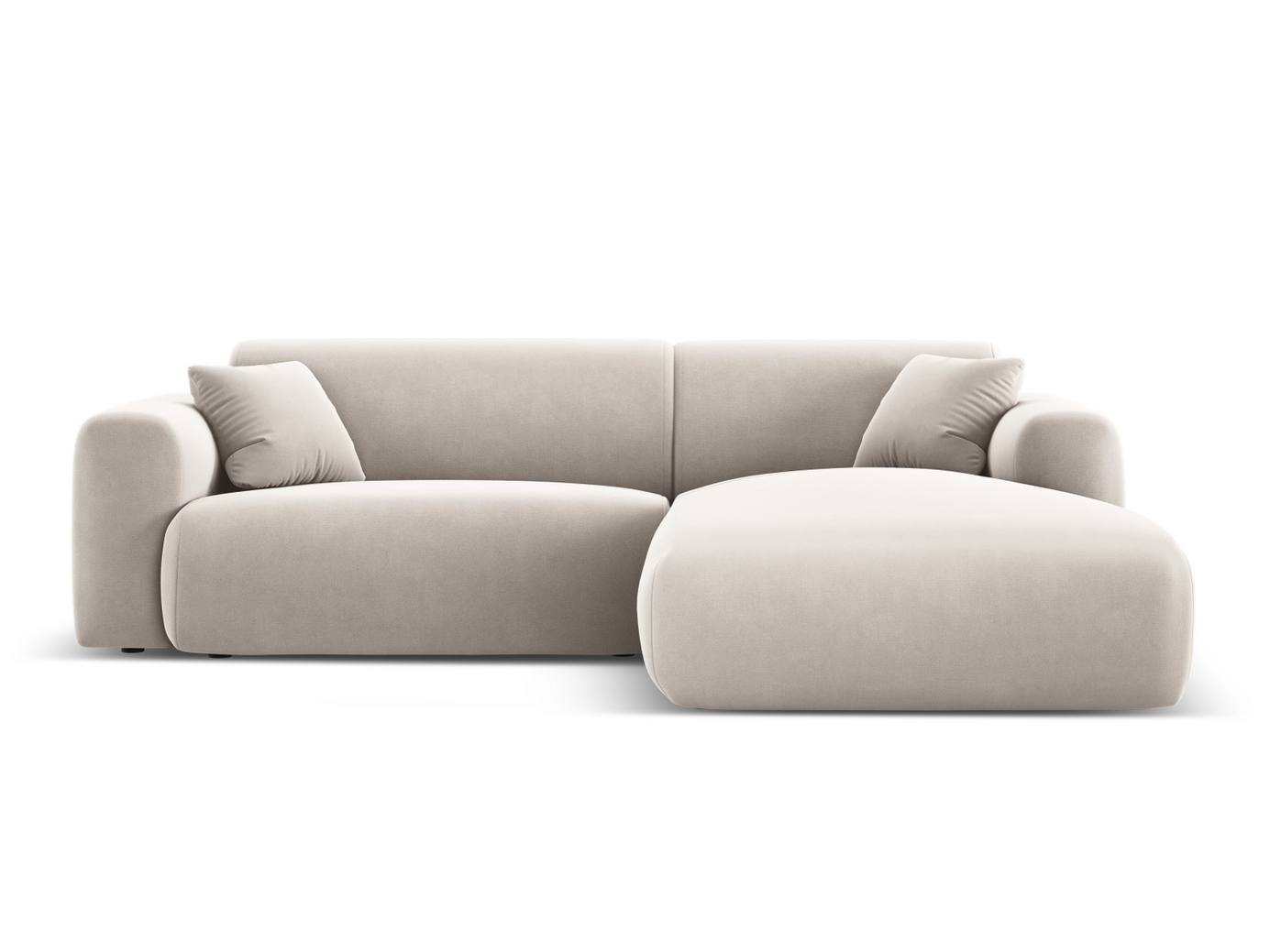 Cosmopolitan Design højrevendt velourhjørnesofa, 