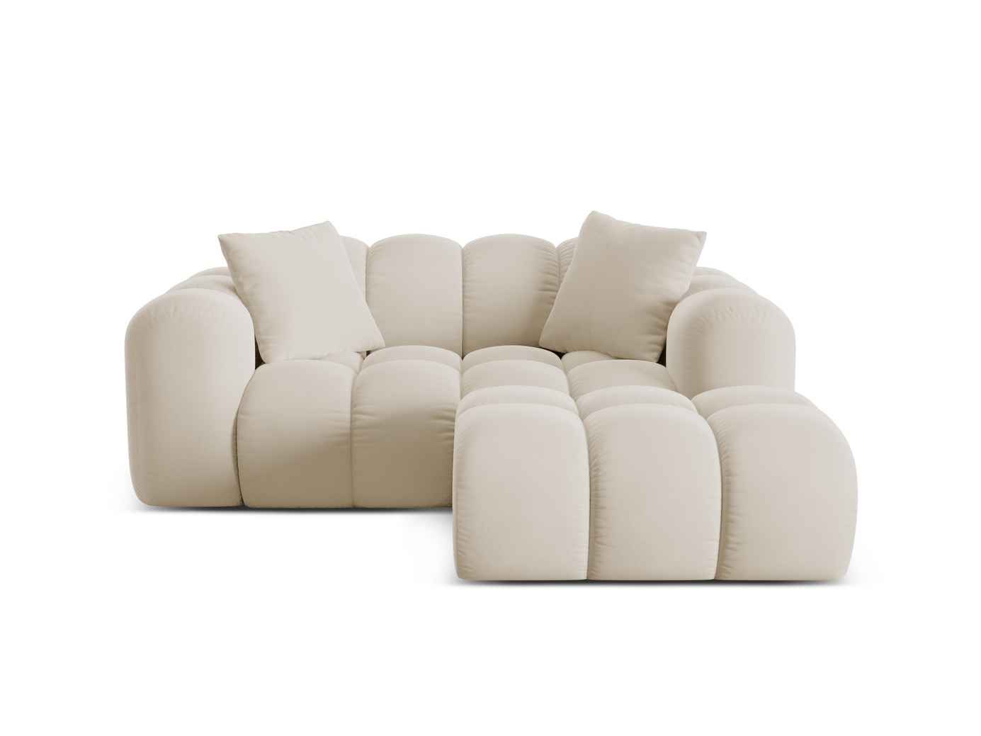 Cosmopolitan Design højrevendt velourhjørnesofa, 