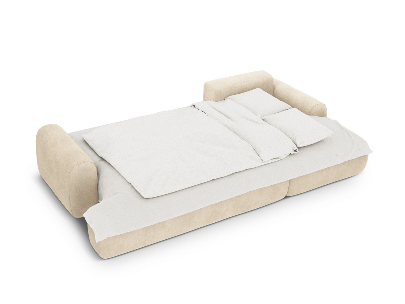 Cosmopolitan Design højrevendt velourhjørnesovesofa med opbevaring, "Calma", 3-personers, 275 × 142 × 84 cm, Vogue, sorte plastben