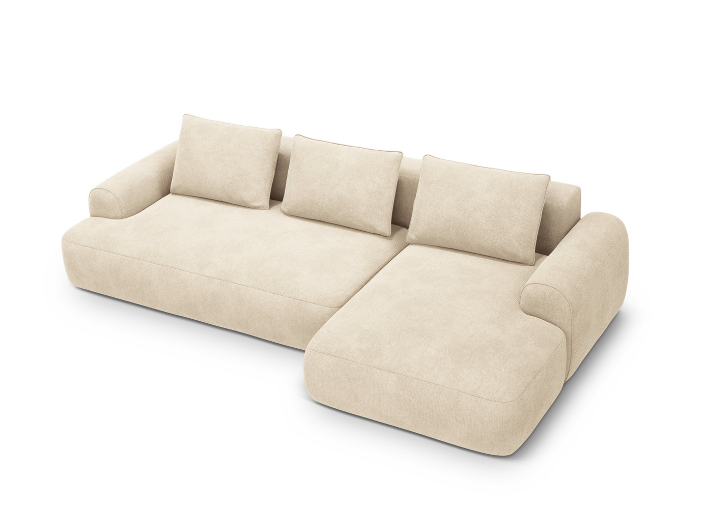 Cosmopolitan Design højrevendt velourhjørnesovesofa med opbevaring, 