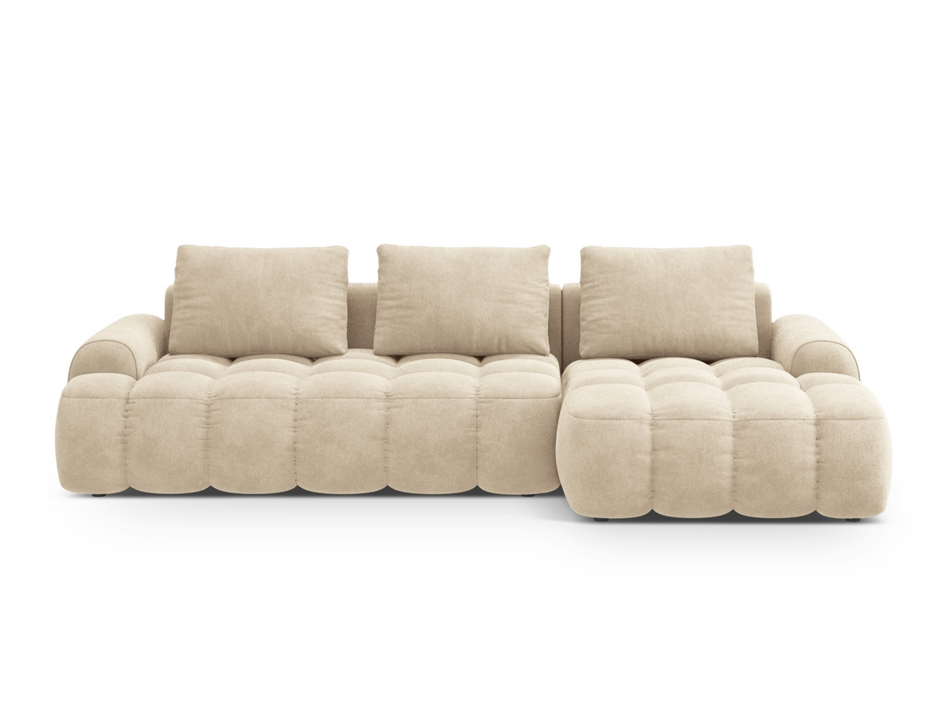 Cosmopolitan Design højrevendt velourhjørnesovesofa med opbevaring, 