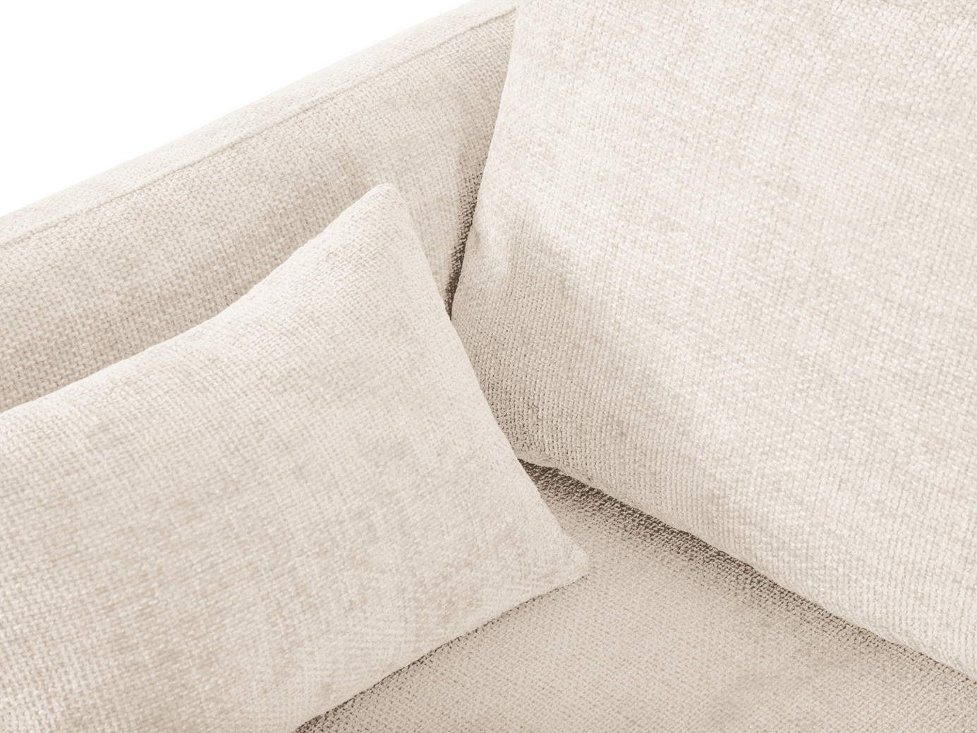 Cosmopolitan Design højrevendt hjørnesovesofa med opbevaring, "Matera", 4-personers, 253 × 173 × 86 cm, Haga, sorte plastben