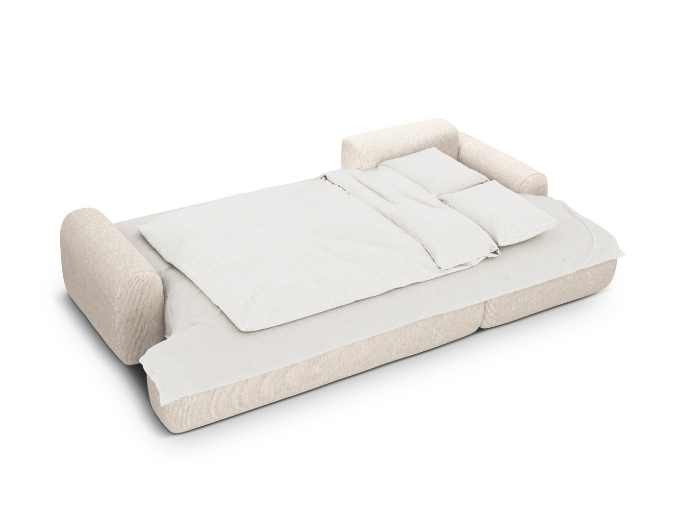 Cosmopolitan Design højrevendt hjørnesovesofa med opbevaring, "Calma", 3-personers, 275 × 142 × 84 cm, Baltimore, sorte plastben