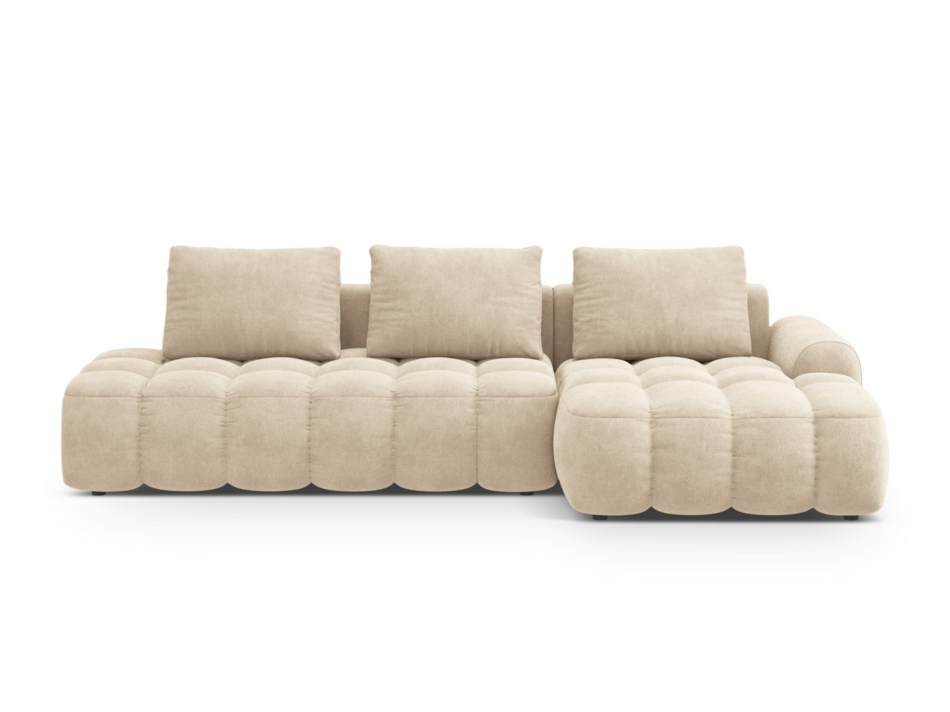 Cosmopolitan Design højrevendt velourhjørnesovesofa med opbevaring, 