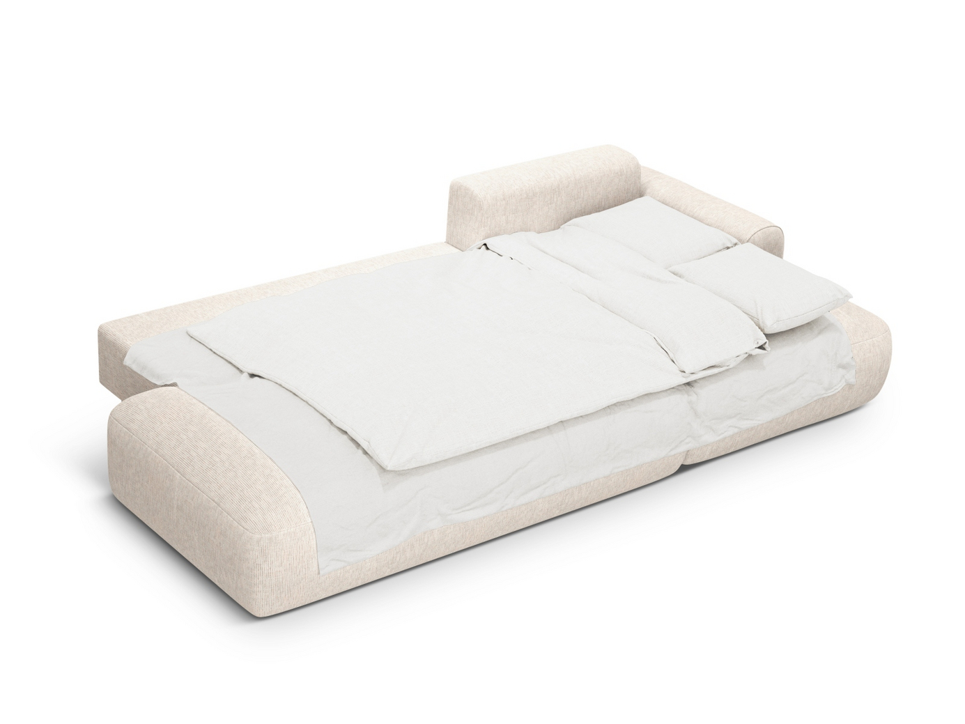 Cosmopolitan Design højrevendt hjørnesovesofa med opbevaring, "Calma", 5-personers, 275 × 142 × 84 cm, Baltimore, sorte plastben