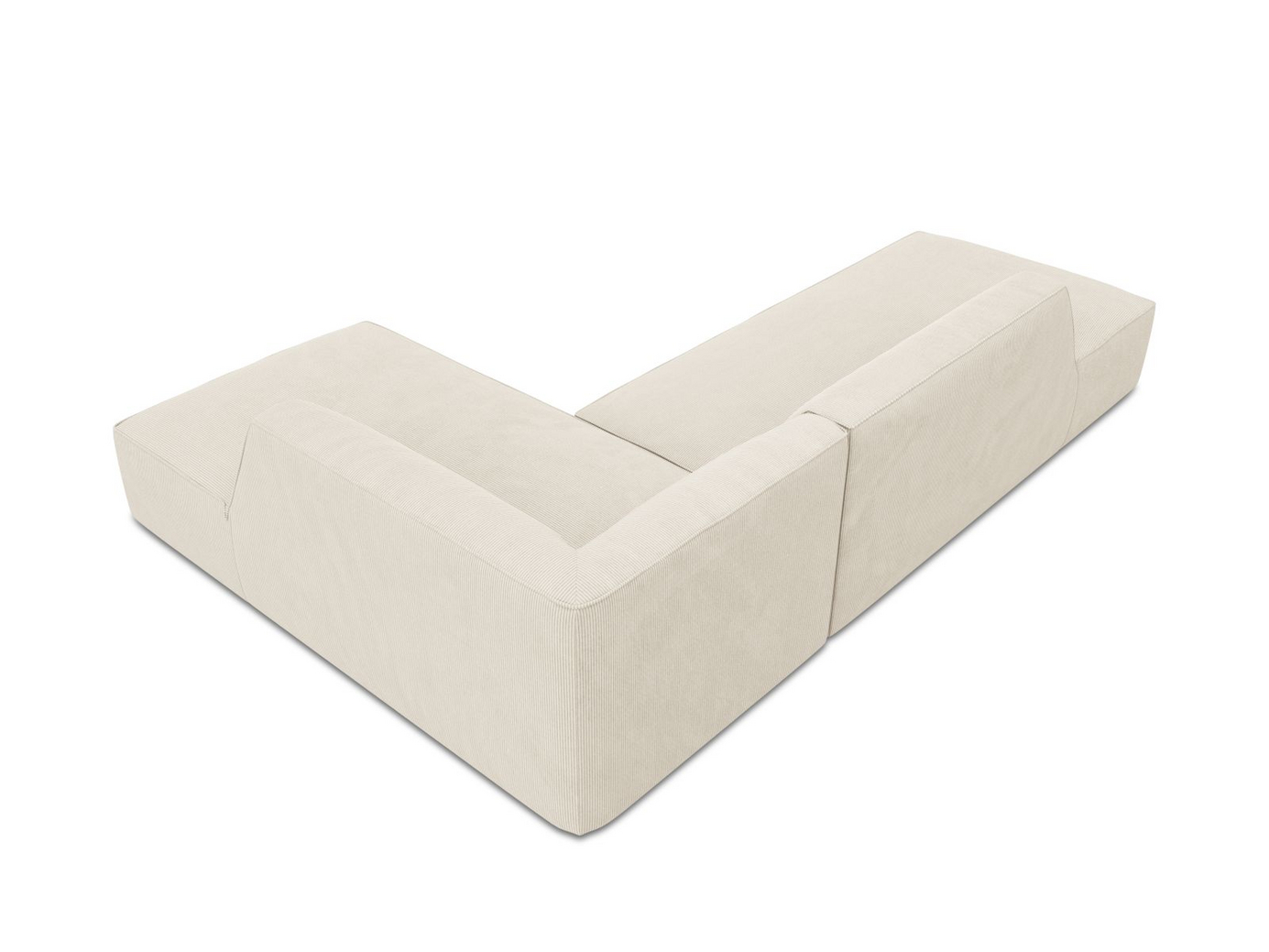 Cosmopolitan Design højrevendt modulhjørnesofa, "Siena", 4-personers, 273 × 180 × 69 cm, Scala, sorte plastben, Variant RCO_100