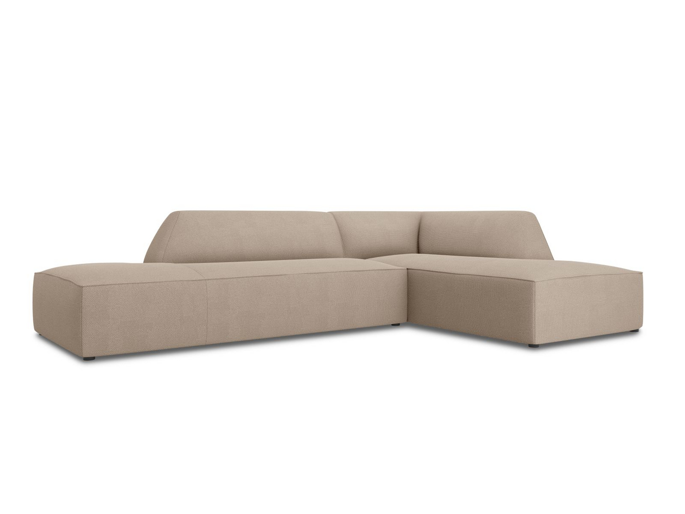 Cosmopolitan Design højrevendt modulhjørnesofa, "Siena", 4-personers, 273 × 180 × 69 cm, Ottawa, sorte plastben, Variant RCO_137