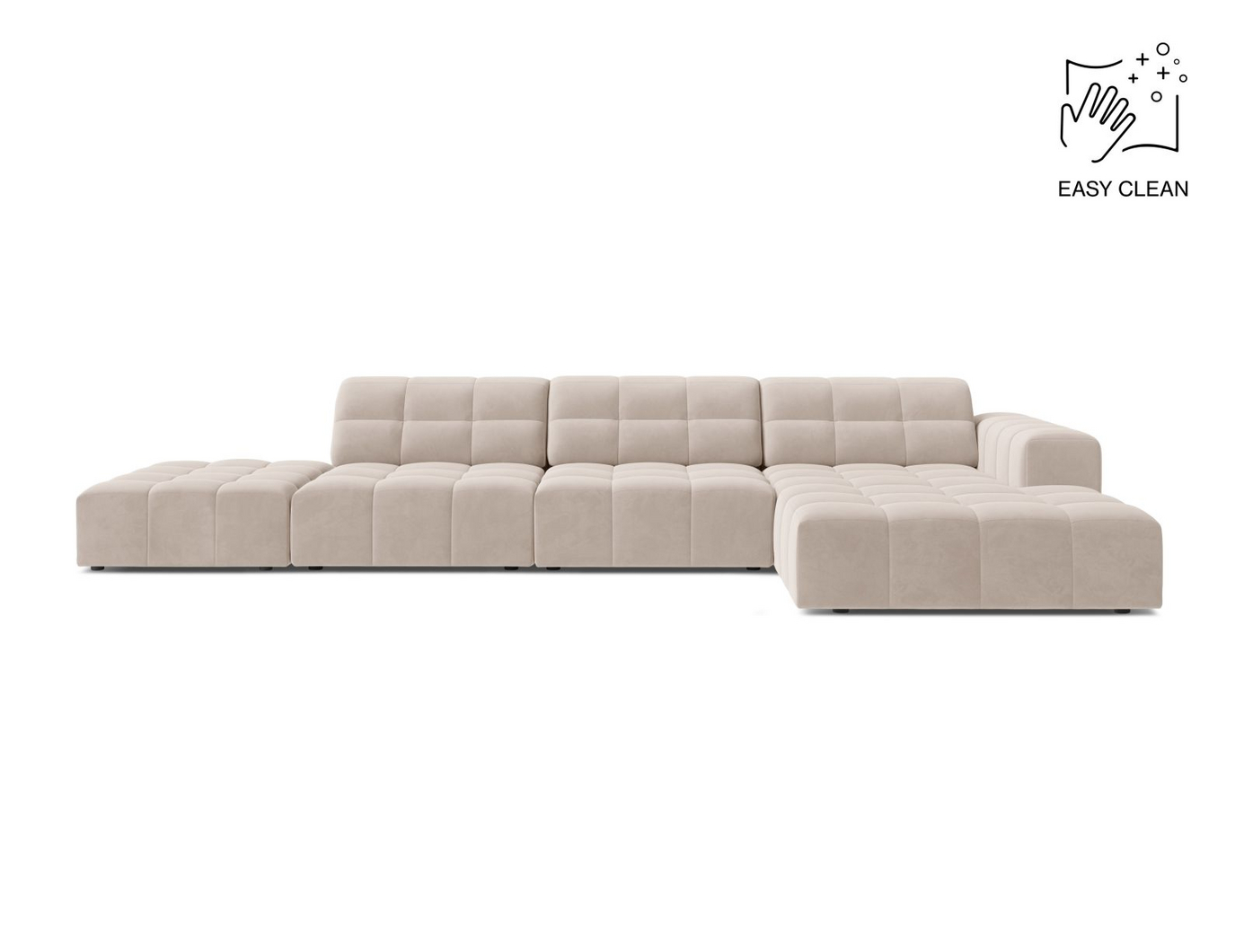 Cosmopolitan Design højrevendt velourhjørnesofa, 