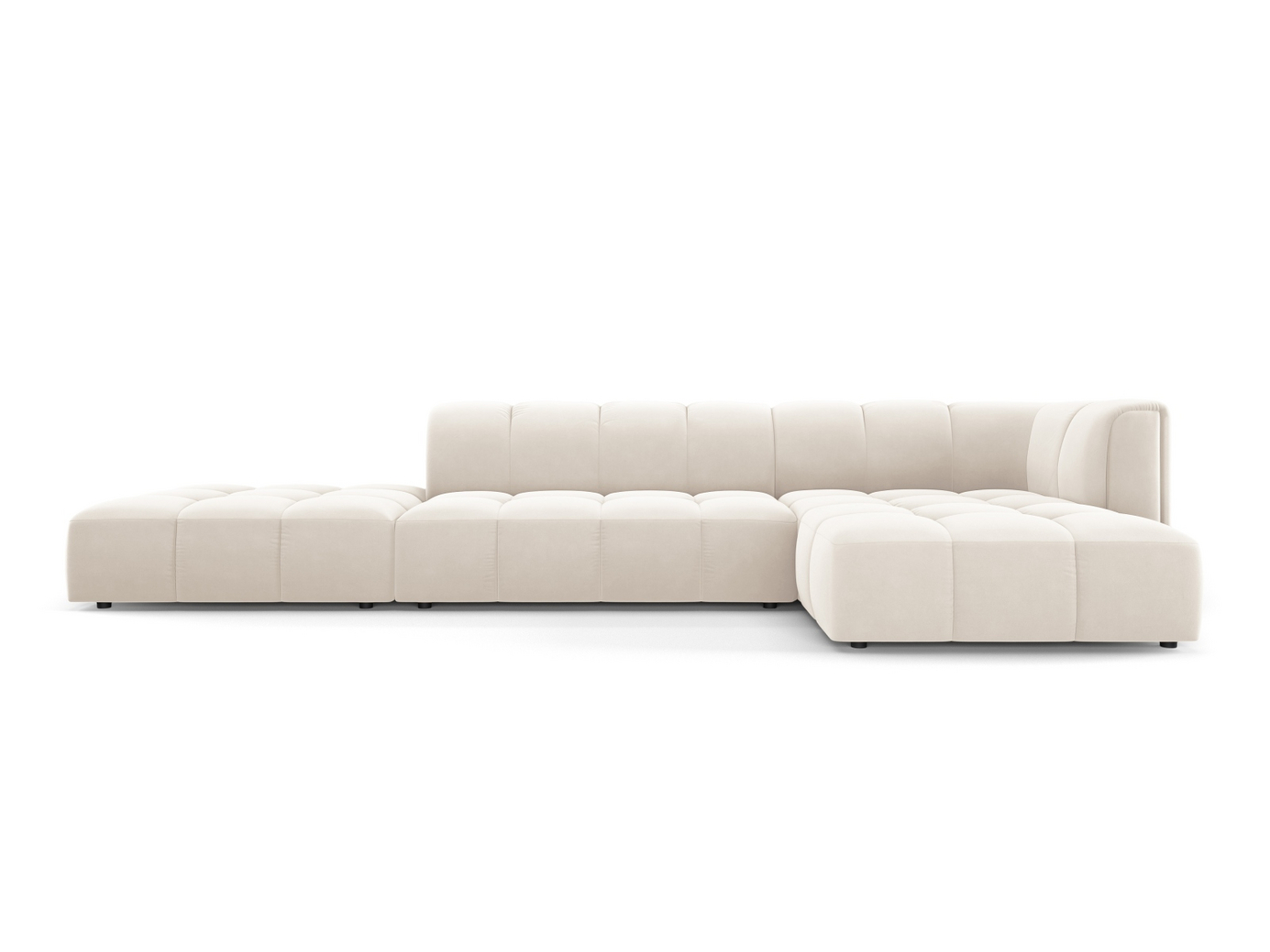 Cosmopolitan Design højrevendt velourmodulhjørnesofa, 