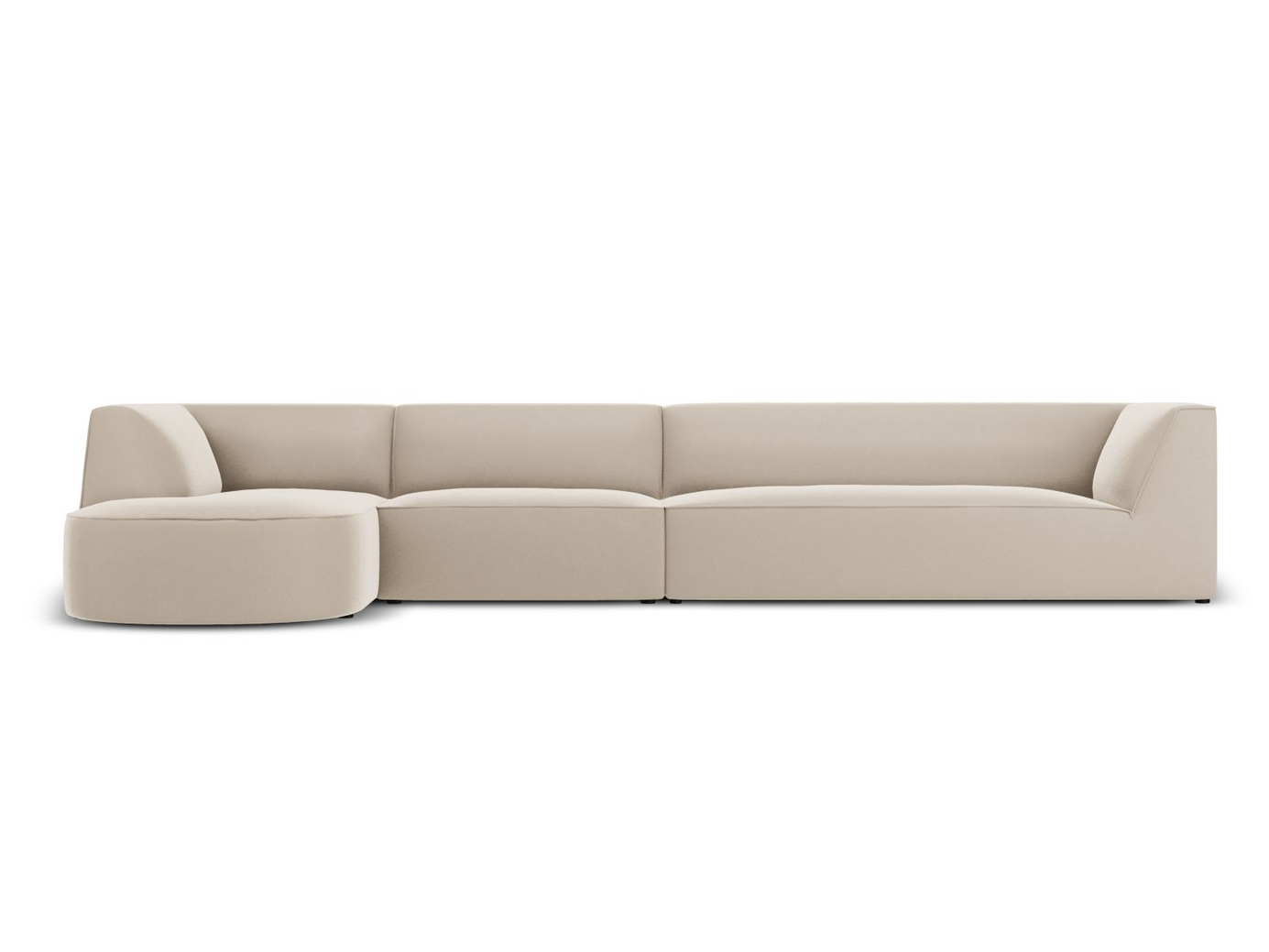 Cosmopolitan Design venstrevendt velourmodulhjørnesofa, 
