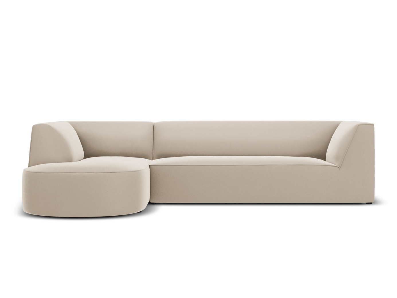 Cosmopolitan Design venstrevendt velourmodulhjørnesofa, 
