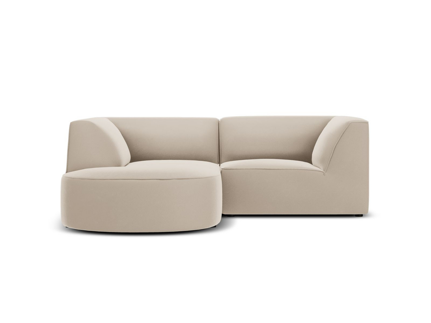 Cosmopolitan Design venstrevendt velourmodulhjørnesofa, 