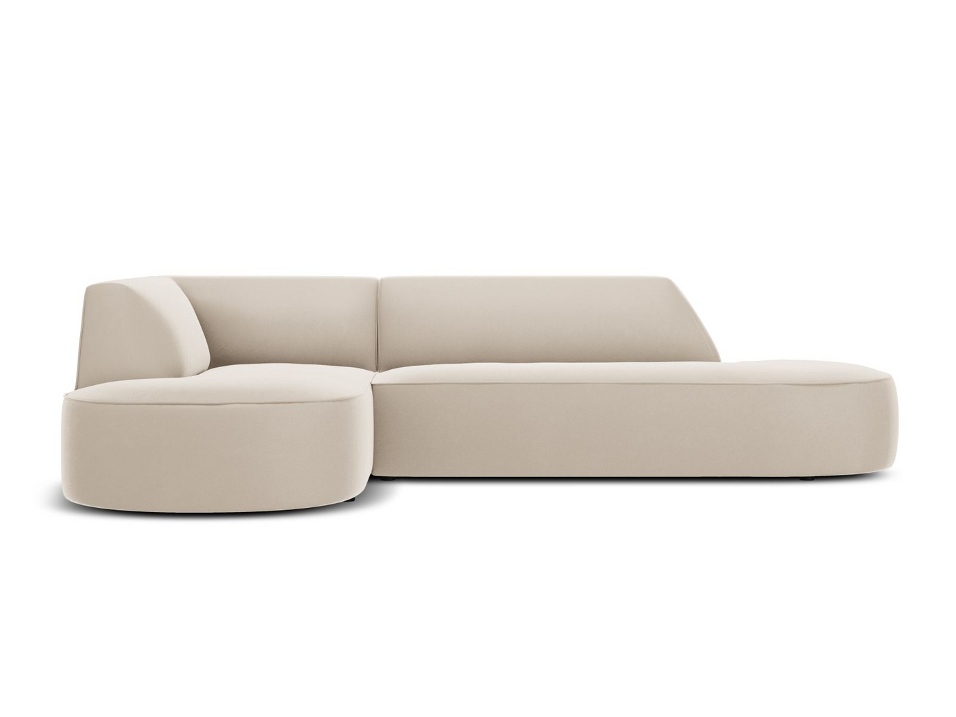 Cosmopolitan Design venstrevendt velourmodulhjørnesofa, 