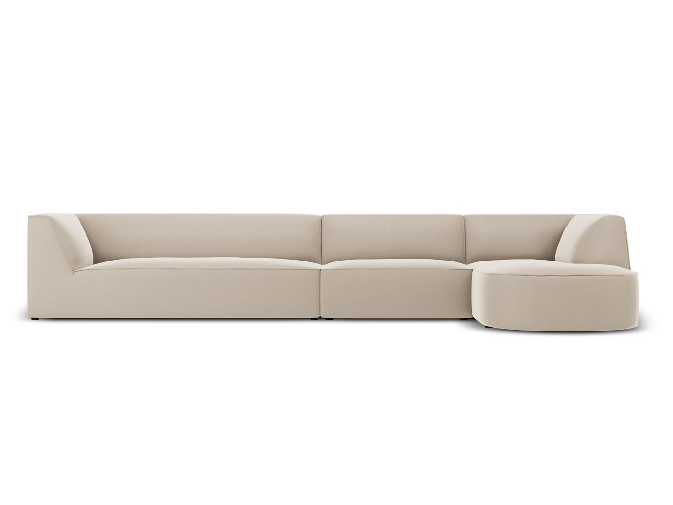 Cosmopolitan Design højrevendt velourmodulhjørnesofa, 