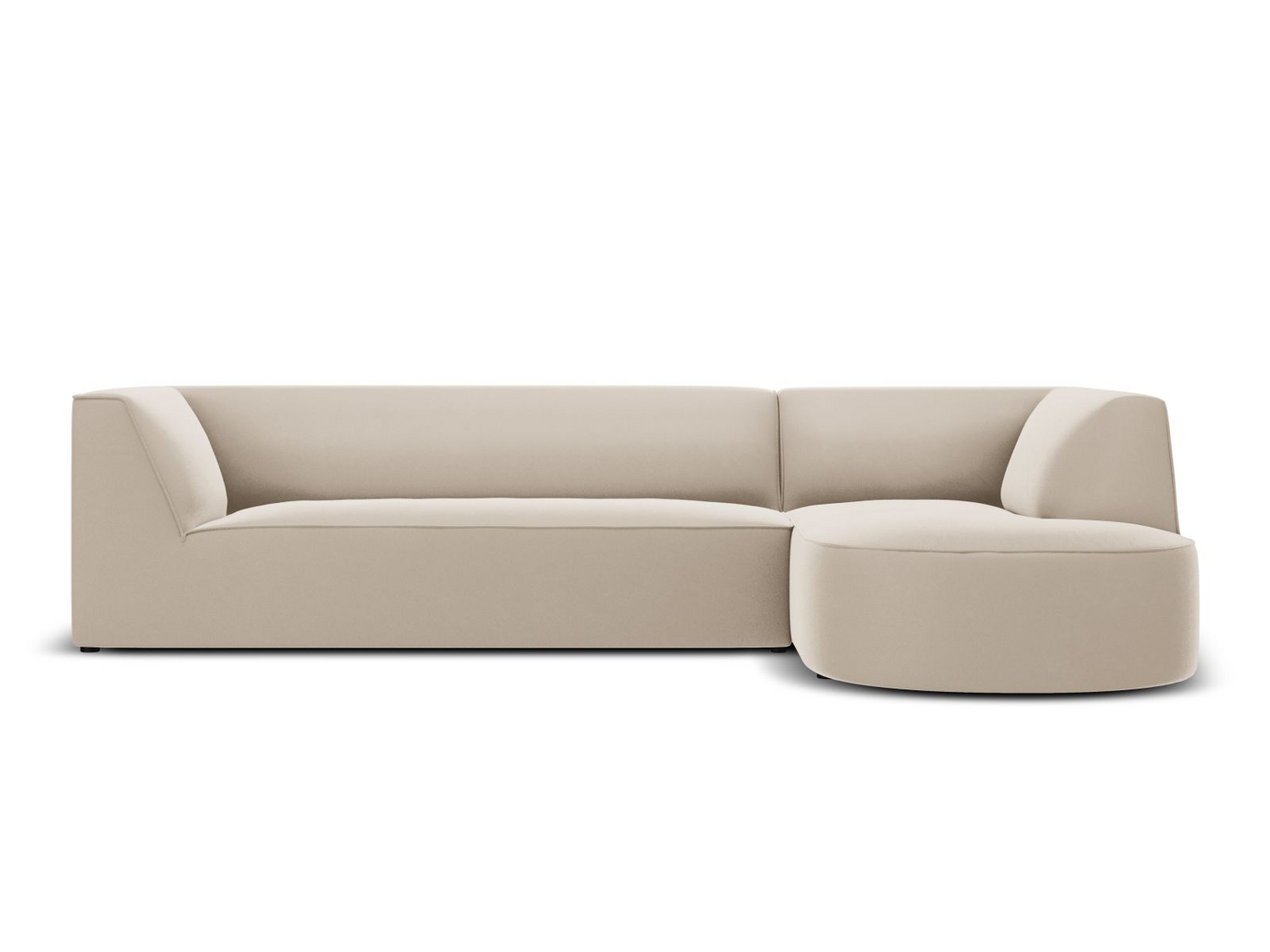Cosmopolitan Design højrevendt velourmodulhjørnesofa, 