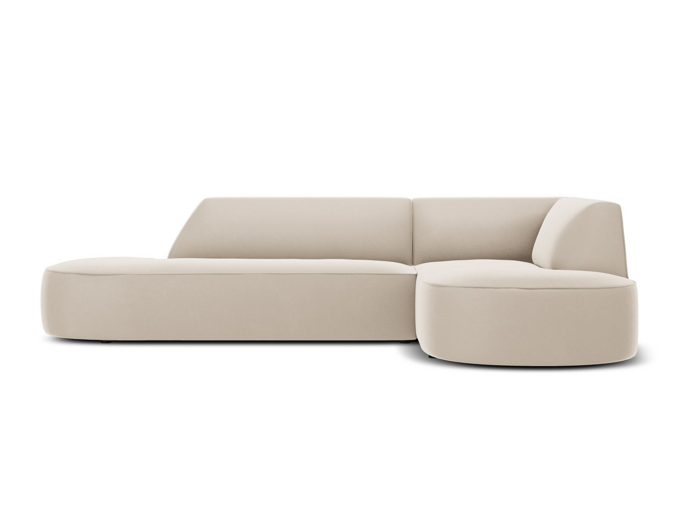 Cosmopolitan Design højrevendt velourmodulhjørnesofa, 