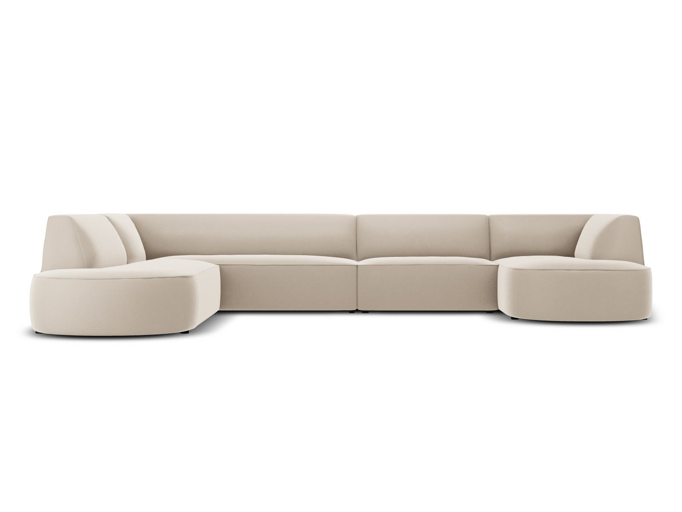 Cosmopolitan Design venstrevendt velourpanoramahjørnesofa, 