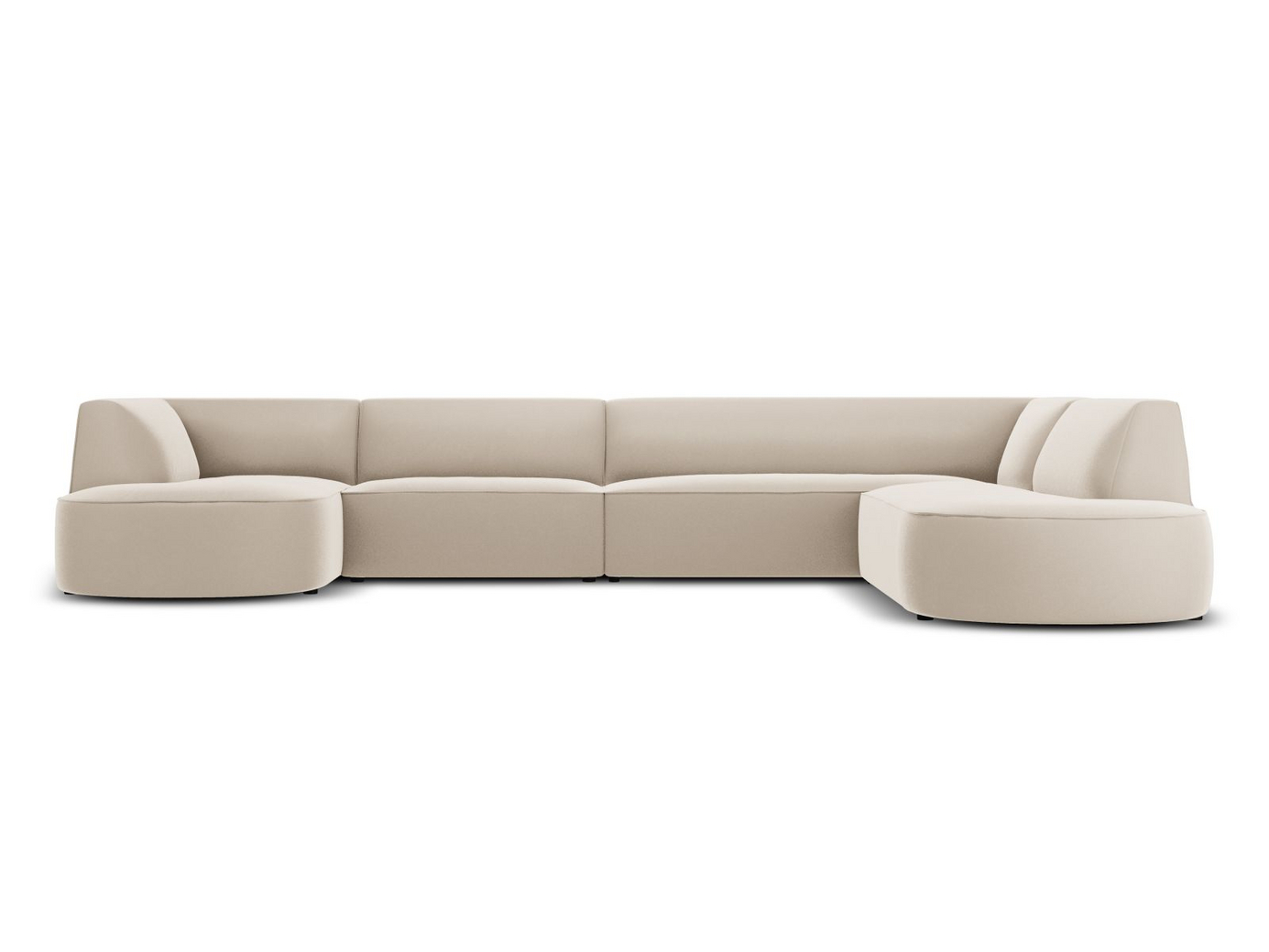 Cosmopolitan Design højrevendt velourpanoramahjørnesofa, 