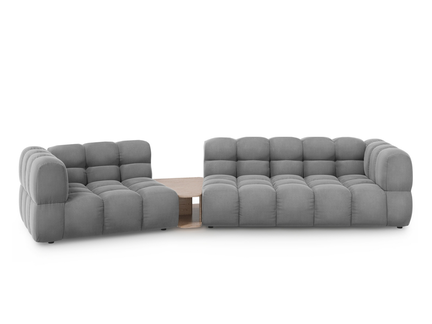 Cosmopolitan Design venstrevendt velourmodulsofa, 