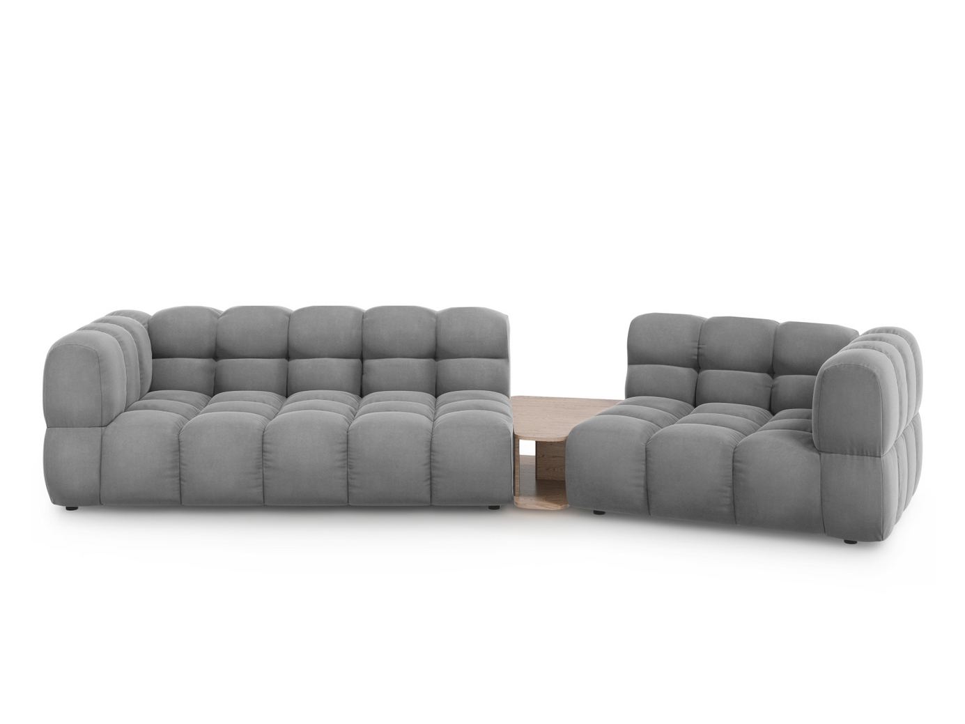 Cosmopolitan Design højrevendt velourmodulsofa, 