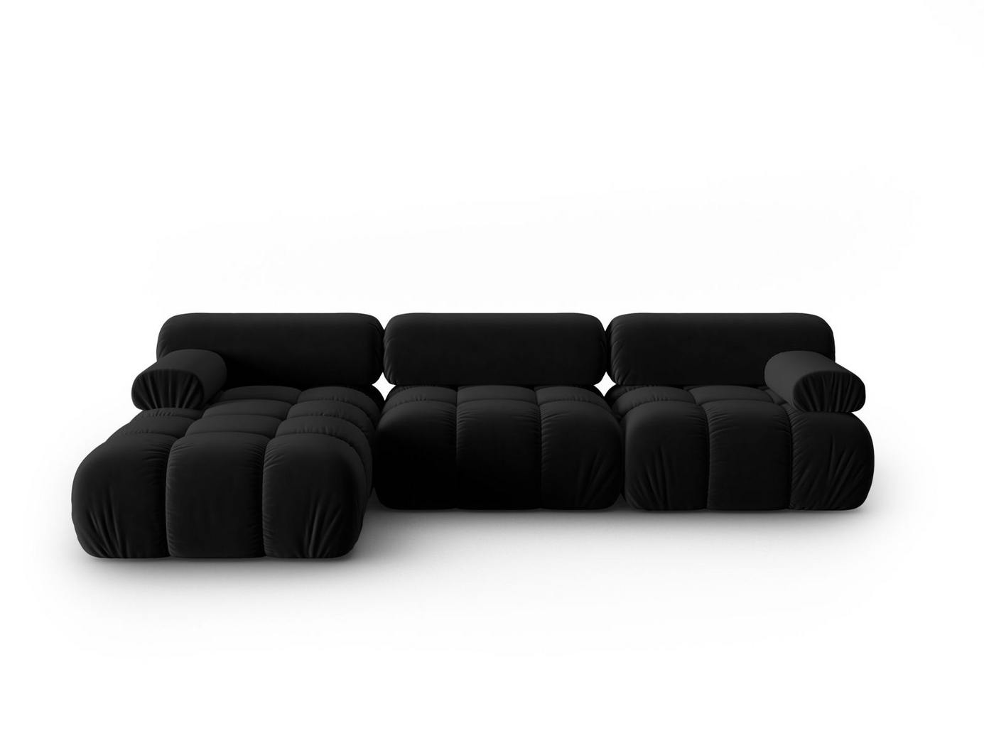 Cosmopolitan Design venstrevendt velourmodulhjørnesofa, 