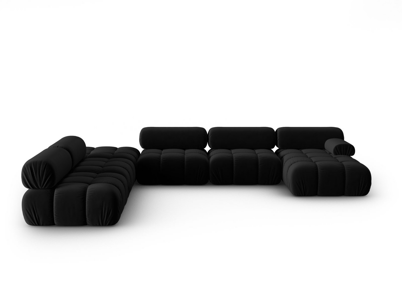 Cosmopolitan Design venstrevendt velourpanoramamodulhjørnesofa, 