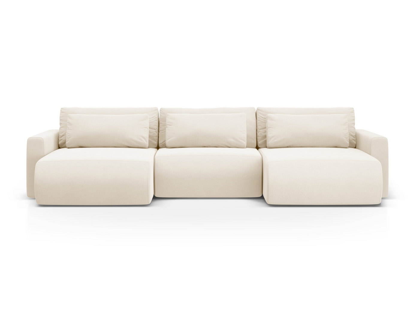 Cosmopolitan Design velourpanoramasovesofa med opbevaring, 