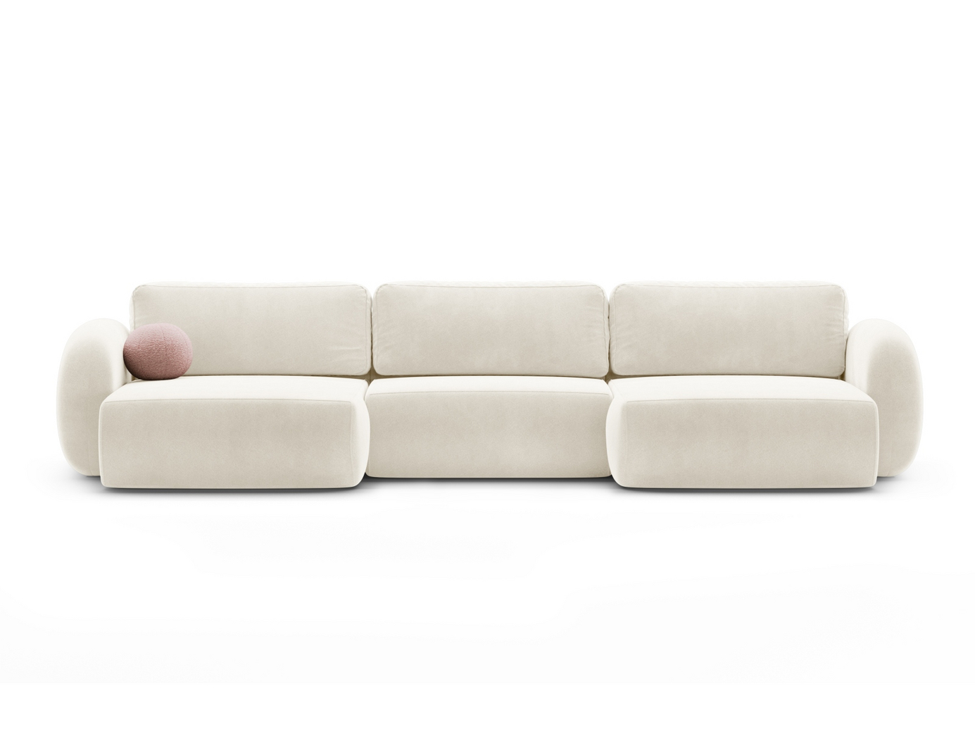 Cosmopolitan Design velourpanoramasovesofa med opbevaring, 