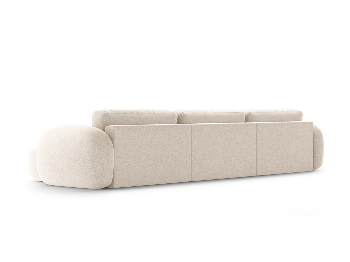 Cosmopolitan Design panoramasovesofa med opbevaring, "Tonale", 5-personers, 362 × 149 × 88 cm, Eden 10, sorte plastben