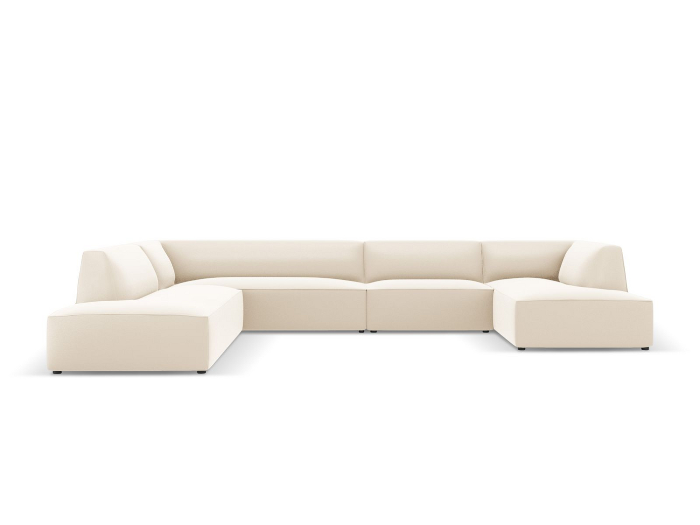 Cosmopolitan Design venstrevendt kunstlæderpanoramamodulhjørnesofa, 