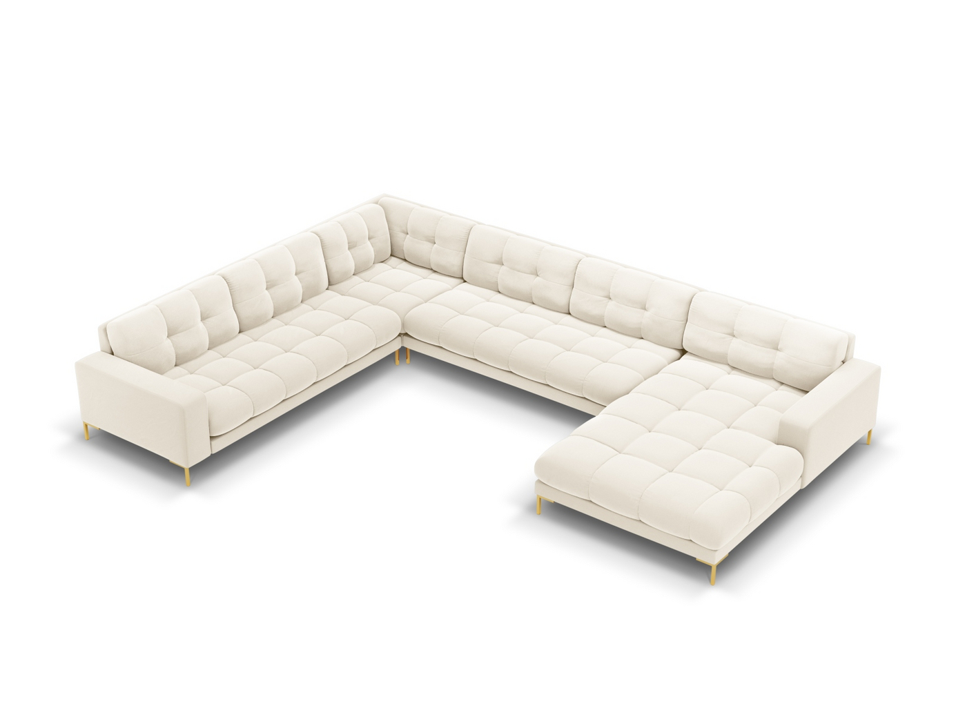 Cosmopolitan Design venstrevendt velourpanoramahjørnesofa, 