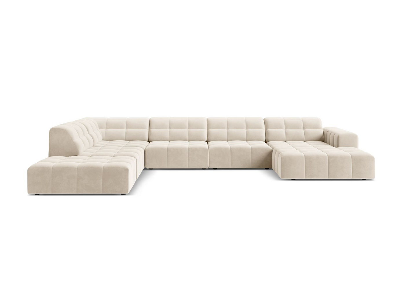 Cosmopolitan Design venstrevendt velourpanoramahjørnesofa, 