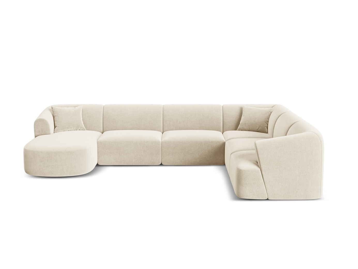Cosmopolitan Design højrevendt velourpanoramamodulhjørnesofa, 