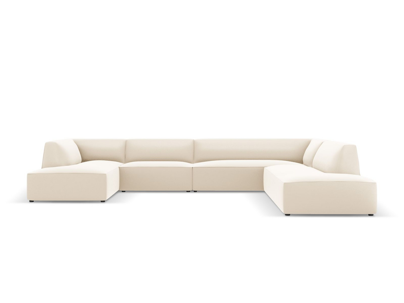 Cosmopolitan Design højrevendt kunstlæderpanoramamodulhjørnesofa, 